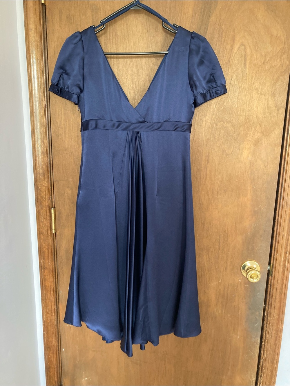 Melissa Sweet silk navy blue dress size 4